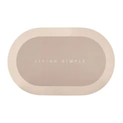 Tappetino Multiuso Living Simple Antiscivolo Ovale J629 -Articoli Per La Casa tappetino multiuso living simple antiscivolo ovale tortora 3