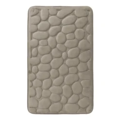 Tappetino Da Bagno Antiscivolo Sassolini Tappeto Memory Foam 50x80 Cm R292 -Articoli Per La Casa tappeto bagno memory foam sassolini tortora 2