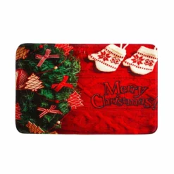 Tappetino Da Bagno Natalizio Albero Di Natale In Memory Foam Z701