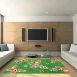 Tappeto Moderno Farfalle Butterfly - 133x190 Cm P814 -Articoli Per La Casa tappeto moderno farfalle butterfly 133x190 cm verde 2 1