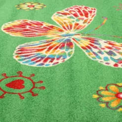 Tappeto Moderno Farfalle Butterfly - 133x190 Cm P814 -Articoli Per La Casa tappeto moderno farfalle butterfly 133x190 cm verde particolare 2 1