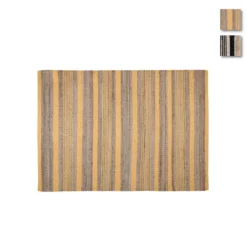 Tappeto Rettangolare Aldabra In Juta E Cotone J399