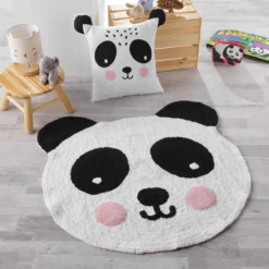 Tappeto Sagomato Antiscivolo Petit Panda Ø 90 Cm K728 -Articoli Per La Casa tappeto sagomato antiscivolo petit panda 90 cm 3