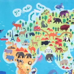 Tappeto World In Gomma 80x150 Cm K025 -Articoli Per La Casa tappeto world multicolore in gomma 80x150 cm 3