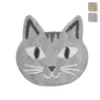Tappeto Sagomato Antiscivolo Gatto Mirtillo 60x60 Cm In Cotone S571