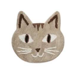 Tappeto Sagomato Antiscivolo Gatto Mirtillo 60x60 Cm In Cotone S571 -Articoli Per La Casa tappeto sagomato antiscivolo mirtillo 60x60 cm in cotone beige