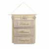 Tasca Da Parete Per Cucina Shabby Chic Con Ricamo 40x44 Cm Beige U916
