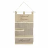 Tasca Da Parete Per Cucina Shabby Chic Con Ricamo 35x60 Cm Beige U920