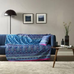 Telo Arredo Como Di Bassetti Grandfoulard - Dimensioni Varie K330 -Articoli Per La Casa telo arredo como di bassetti granfoulard blu 2 3