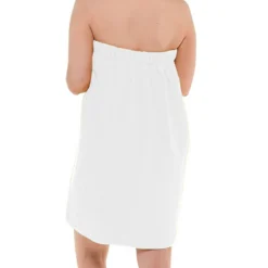 Telo Bagno Kilt Sauna Da Donna Morbidissimi In Spugna K534 -Articoli Per La Casa telo bagno kilt sauna da donna morbidissimi in spugna bianco 2 5