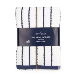 Telo Doccia Jacquard Di Navigare In Spugna 450 Gr/mq J689 -Articoli Per La Casa telo doccia jacquard di navigare in spugna 450 grmq blu 1 1