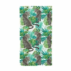 Telo Mare Leopard Daunex In Microfibra Con Borsa Y364