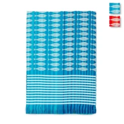 Telo Mare Diving Di Bassetti In Spugna Di Cotone C/frange K340