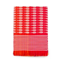 Telo Mare Diving Di Bassetti In Spugna Di Cotone C/frange K340 -Articoli Per La Casa telo mare diving di bassetti arancione 1