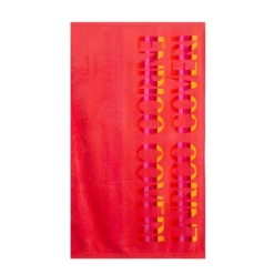 Telo Mare Enrico Coveri In Spugna Di Cotone K219 -Articoli Per La Casa telo mare enrico coveri in spugna di cotone 90x165 cm corallo 1