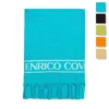 Telo Mare Pareo Fouta Marine Di Enrico Coveri In Cotone Con Frange K133