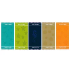 Telo Mare Pareo Fouta Marine Di Enrico Coveri In Cotone Con Frange K133 -Articoli Per La Casa telo mare pareo fouta marine di enrico coveri con frange 2 5