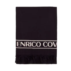 Telo Mare Pareo Fouta Marine Di Enrico Coveri In Cotone Con Frange K133 -Articoli Per La Casa telo mare pareo fouta marine di enrico coveri con frange blu 1