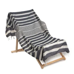 Telo Mare Pareo Fouta Minorca Con Frange 90x170 Cm K381 -Articoli Per La Casa telo mare pareo fouta minorca con frange 90x170 cm blu 1