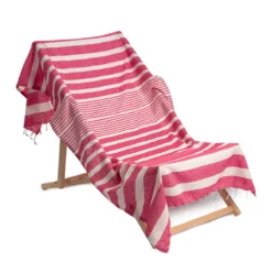 Telo Mare Pareo Fouta Minorca Con Frange 90x170 Cm K381 -Articoli Per La Casa telo mare pareo fouta minorca con frange 90x170 cm fucsia 1