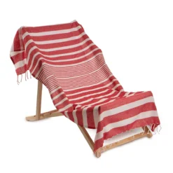 Telo Mare Pareo Fouta Minorca Con Frange 90x170 Cm K381 -Articoli Per La Casa telo mare pareo fouta minorca con frange 90x170 cm rosso 1