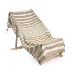 Telo Mare Pareo Fouta Minorca Con Frange 90x170 Cm K381 -Articoli Per La Casa telo mare pareo fouta minorca con frange 90x170 cm tortora 1