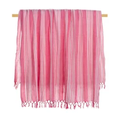 Telo Mare Pareo Fouta Spot Con Frange 190x210 Cm Y744 -Articoli Per La Casa telo mare pareo fouta spot maxi con frange fucsia 1