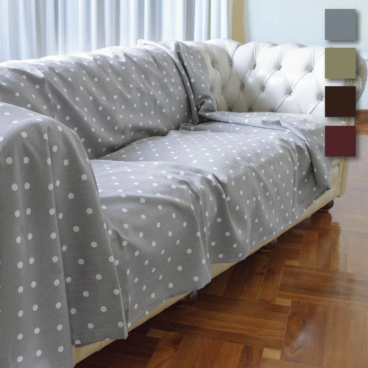 Telo Arredo Foulard Multiuso Morbidissimi Dis. Pois 260x280 Cm N923 1 Telo Arredo Foulard Multiuso Morbidissimi Dis. Pois 260x280 Cm N923