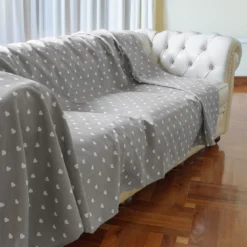 Foulard Arredo Multiuso Morbidissimi Dis. Cuori 260x280 Cm N925 -Articoli Per La Casa telo arredo multiuso morbidissimi 260x280 cm 2