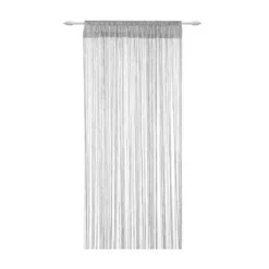 Tenda Arredo A Fili Millerighe Glitterata 140x290 Cm W017 -Articoli Per La Casa tenda a fili millerighe in lurex bianco 1