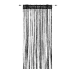 Tenda Arredo A Fili Millerighe Glitterata 140x290 Cm W017 -Articoli Per La Casa tenda a fili millerighe in lurex nero 1