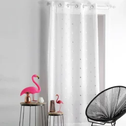 Tenda Arredo Fenicotteri Flami Con Borchie 140x260 Cm T983 -Articoli Per La Casa tenda arredo con borchie flami 140x260 cm bianco 1