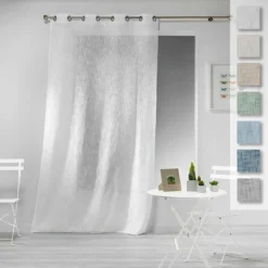 Pannello Tenda Effetto Lino Con Borchie - Dimensioni Varie Z372