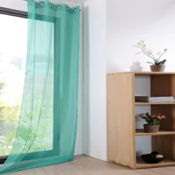 Tenda Arredo Velata Monna 140x280 Cm Con Borchie R710 14 Tenda Arredo Velata Monna 140x280 Cm Con Borchie R710 -Articoli Per La Casa tenda arredo monna con borchie trasparente acquamarina 1