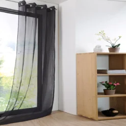 Tenda Arredo Velata Monna 140x280 Cm Con Borchie R710 17 Tenda Arredo Velata Monna 140x280 Cm Con Borchie R710 -Articoli Per La Casa tenda arredo monna con borchie trasparente nero 1