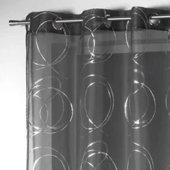 Tenda Arredo Trasparente Bully 140x240 Cm Z459 -Articoli Per La Casa tenda arredo trasparente bully velo con borchie antracite 2 1