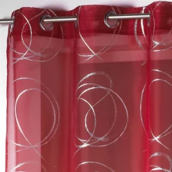 Tenda Arredo Trasparente Bully 140x240 Cm Z459 -Articoli Per La Casa tenda arredo trasparente bully velo con borchie rosso 2 1