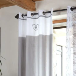 Tenda Arredo Coprente Pauline Con Borchie 140x260 Cm W670 -Articoli Per La Casa tenda coprente pauline 140x260 cm grigio 1 1