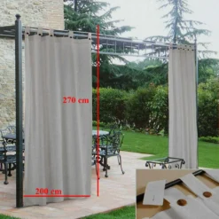 Tenda Gazebo Morbidissimi Idrorepellente Con Passanti 200x270 Cm - Grigio Z448 -Articoli Per La Casa tenda gazebo impermeabile morbidissimi 4 4