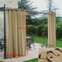 Tenda Gazebo Morbidissimi Idrorepellente Con Passanti 200x270 Cm - Beige Z449 -Articoli Per La Casa tenda gazebo impermeabile morbidissimi 4 5