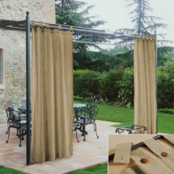 Tenda Gazebo Morbidissimi Idrorepellente Con Passanti 140x270 Cm - Beige Z475