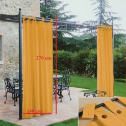 Tenda Gazebo Morbidissimi Idrorepellente Con Passanti 140x270 Cm - Giallo Z474 -Articoli Per La Casa tenda gazebo morbidissimi idrorepellente giallo 140x270 cm 4