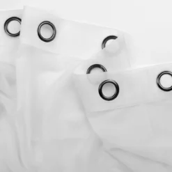 Tenda Gazebo Morbidissimi Voile Con Anelli 135x260 Cm - Bianco W744 -Articoli Per La Casa tenda gazebo morbidissimi velo trasparente con anelli bianco 3 2