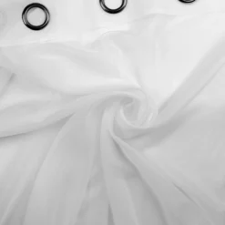 Tenda Gazebo Morbidissimi Voile Con Anelli 135x260 Cm - Bianco W744 -Articoli Per La Casa tenda gazebo morbidissimi velo trasparente con anelli bianco 4 2