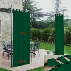 Tenda Gazebo Morbidissimi Idrorepellente Con Passanti 140x270 Cm - Verde Z159 -Articoli Per La Casa tenda per gazebo con trattamento impermeabile 140x270 cm verde 4 1