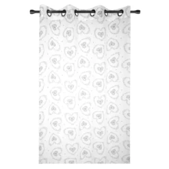 Tenda Arredo Trasparente Pauline Con Borchie 135x260 Cm W671 -Articoli Per La Casa tenda trasparente pauline 135x260 cm grigio 2 1