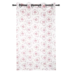 Tenda Arredo Trasparente Pauline Con Borchie 135x260 Cm W671 -Articoli Per La Casa tenda trasparente pauline 135x260 cm rosso 2 1