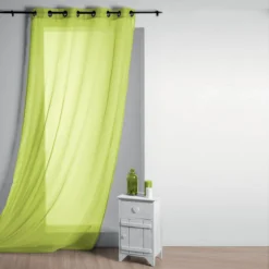 Tenda Arredo Con Borchie Lisa Semitrasparente 135x260 Cm R711 -Articoli Per La Casa tenda arredo lisa con borchie semitrasparente anice