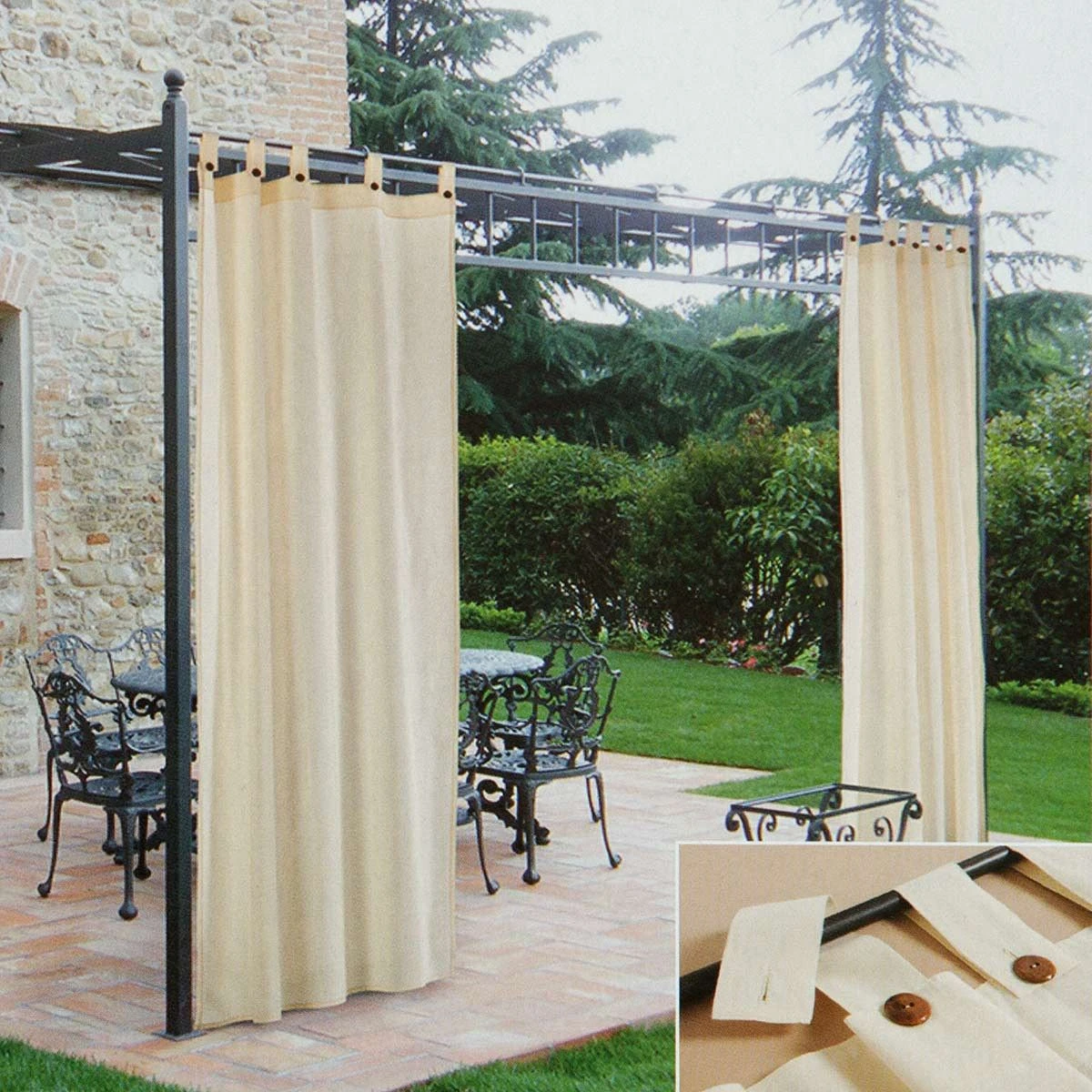 Tenda Gazebo Morbidissimi Idrorepellente Con Passanti 140x270 Cm - Panna R006 1 Tenda Gazebo Morbidissimi Idrorepellente Con Passanti 140x270 Cm - Panna R006