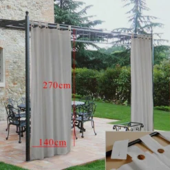 Tenda Gazebo Morbidissimi Idrorepellente Con Passanti 140x270 Cm - Grigio U147 7 Tenda Gazebo Morbidissimi Idrorepellente Con Passanti 140x270 Cm - Grigio U147 -Articoli Per La Casa tenda gazebo morbidissimi idrorepellente grigio dimensioni